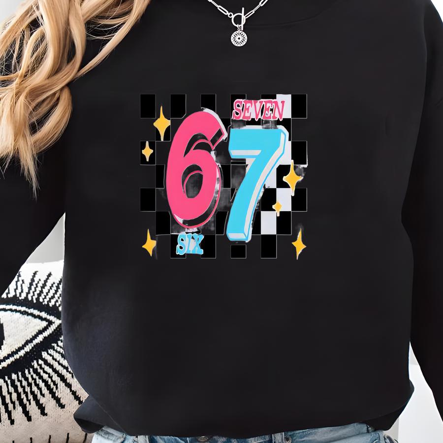 Six Seven Meme Shirt, Six Seven Sweatshirt, 6 7 Christmas Shirt,6 7 Meme Viral Sweatshirt, Funny Number Meme Shirt, Gen Z Sweatshirt Sweatshirt