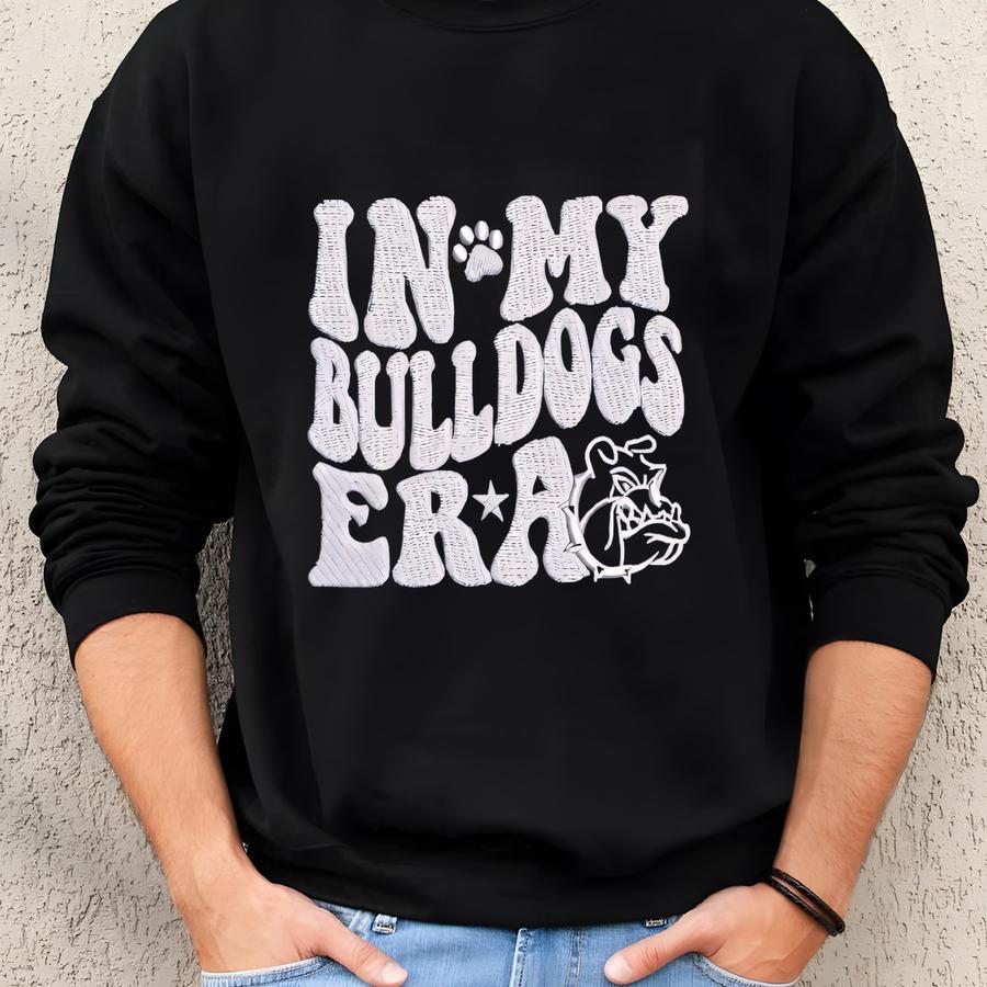 In My Bulldogs Era Sweatshirt: Custom School Spirit, Game Day Gift For Friends, School Mascot Gift Sweatshirt