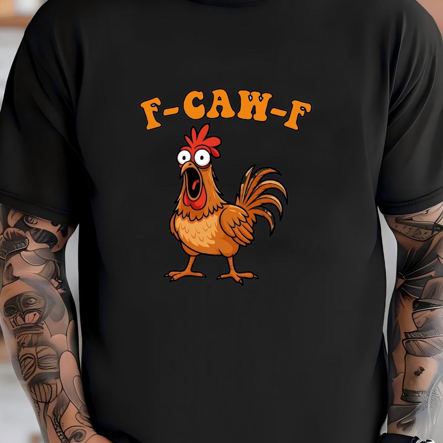 F-caw-f Hoodie, Comfort Colors, Funny Chicken Shirt, Sassy Shirt, Rooster Shirt, Gothic Bird Shirt, Funny Crow Shirt, Humor Shirt Shirt