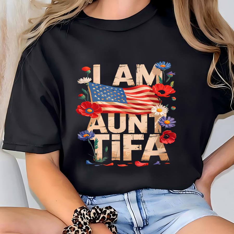 ® Vintage I Am Aunt Tifa Shirt, Retro Graphic Tee T-shirt