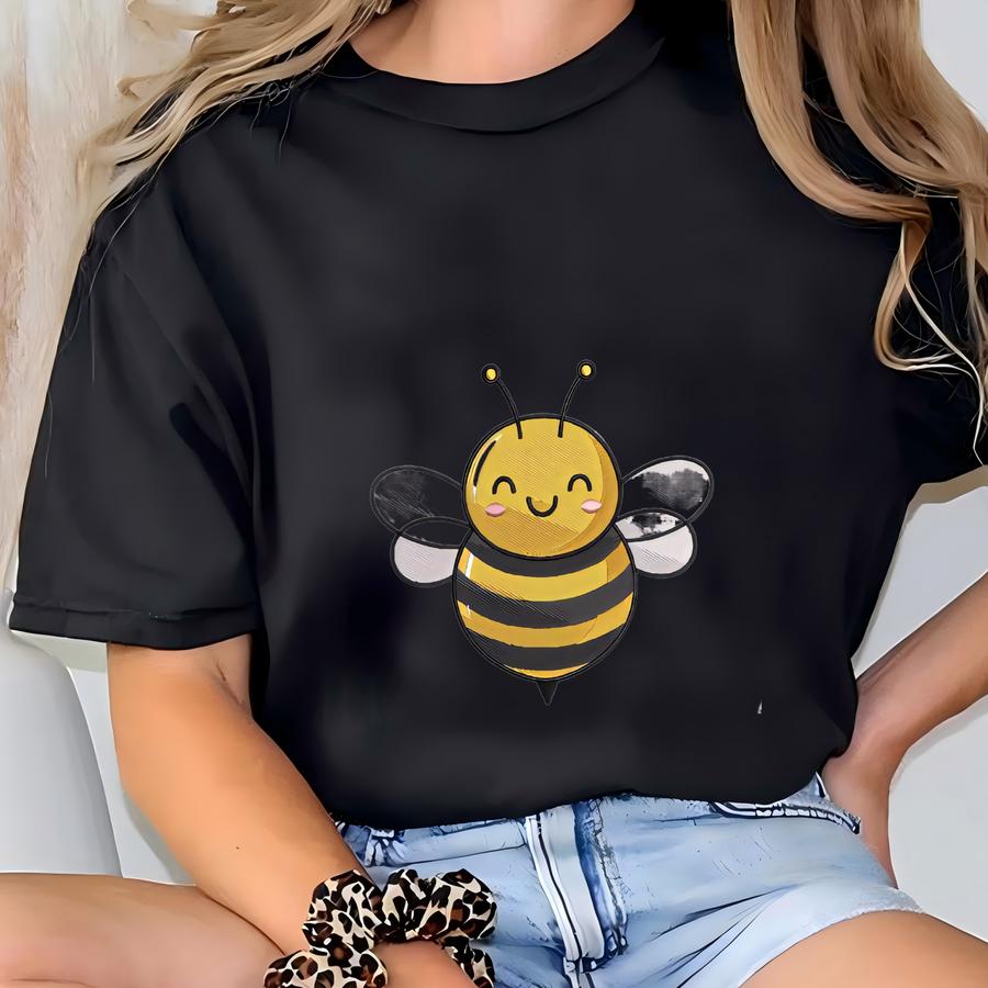 Bee Happy Bee Bright Sweatshirt: Cute Bee Sweatshirt T-shirt
