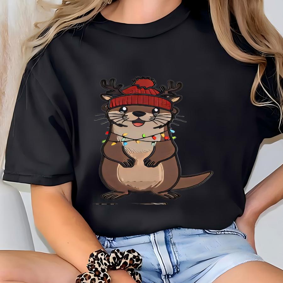 All Of The Otter Reindeer Sweatshirt: Otter Christmas Sweatshirt | Animal Christmas Sweatshirt T-shirt