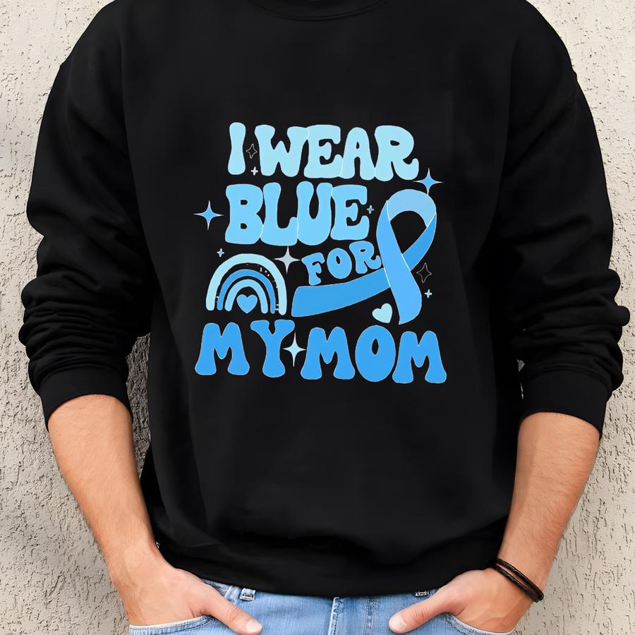 I Wear Blue For Diabetes Awareness Hoodie, Custom Diabetes Support Crewneck, Blue Ribbon Shirt Sweatshirt