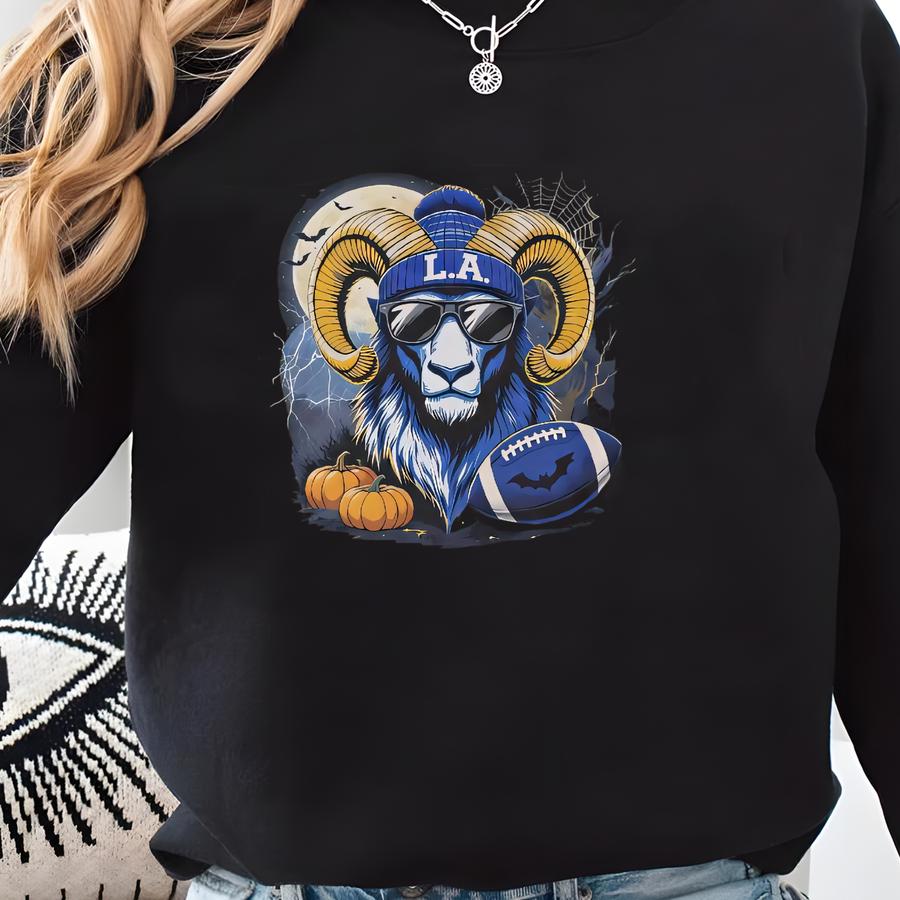 Cool Beanie Ram Moon Funny Personalized Shirt, Halloween Style Inspired Costume Graphic Tee, Custom Gift For Football Fans Unisex T-shirt Sweatshirt
