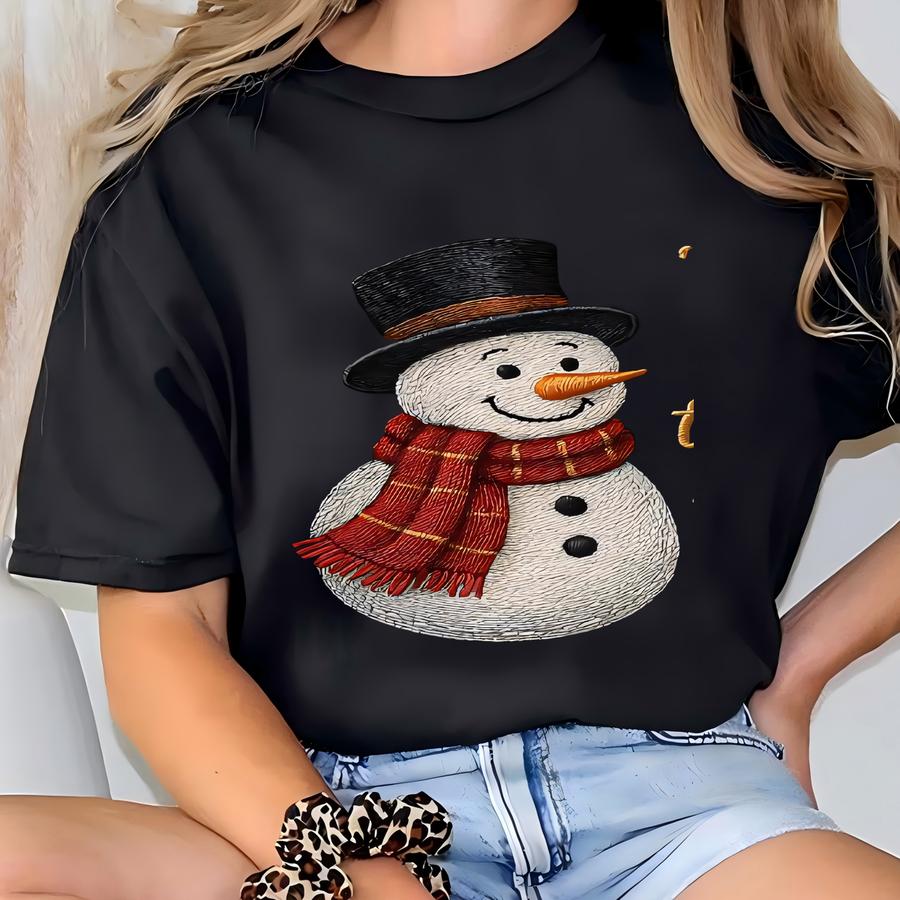 Snowman Sweatshirt, Tis The Season To Sparkle Christmas Shirt, Happy Snowman Holiday Crewneck, Winter Xmas Gift T-shirt