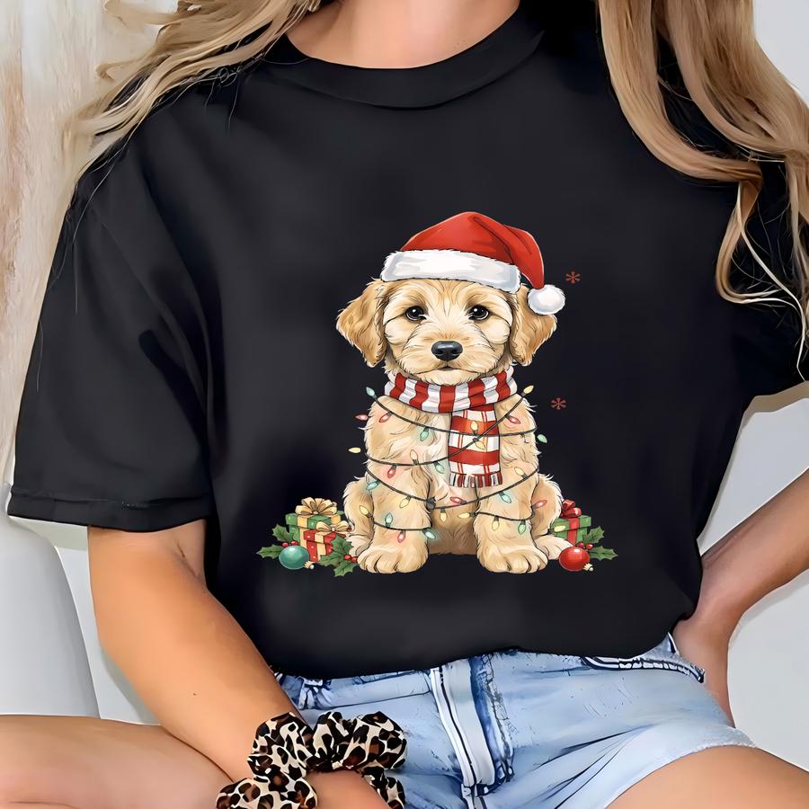 Cute Christmas Dog Shirt, Christmas Goldendoodle Shirt, Doodle Mom, Goldendoodle Mom Tee, Dog Lover Gift, Golden Doodle Gift, Dog Mom Shirt T-shirt