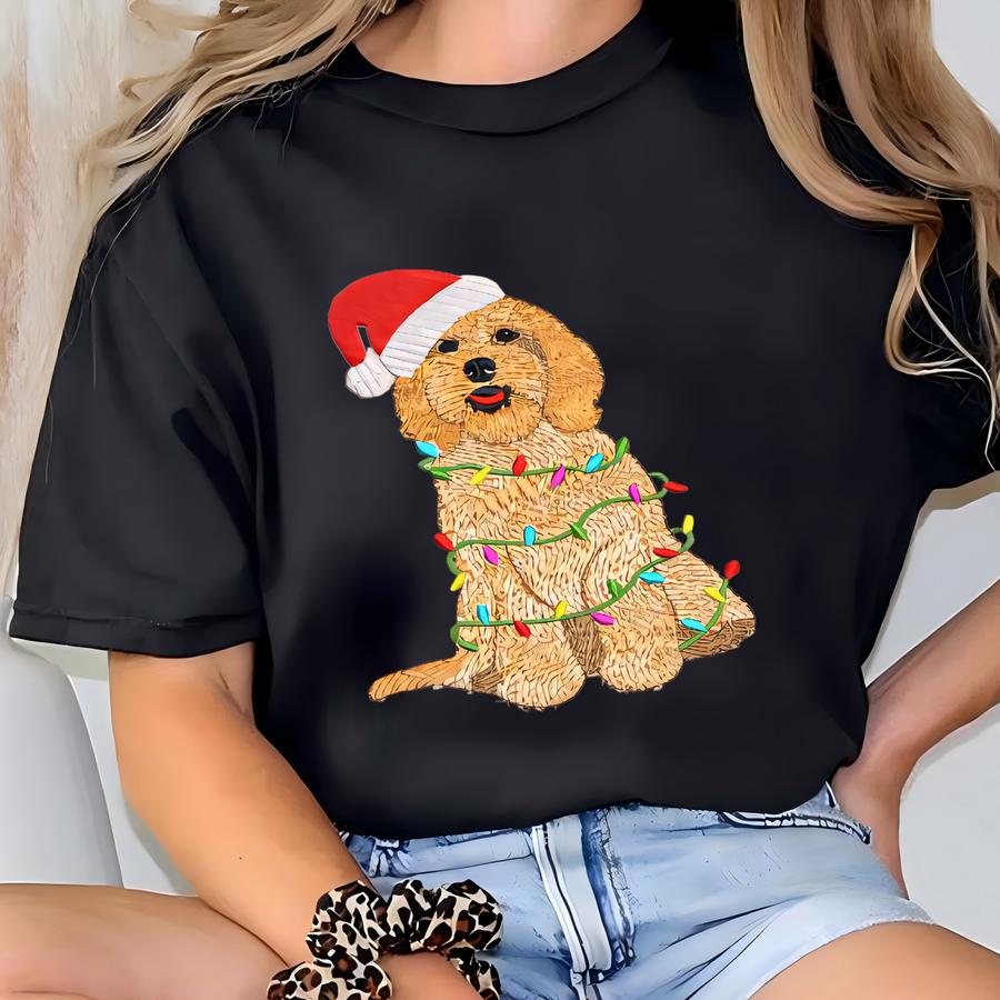 Christmas Golden Doodle Sweatshirt, Cute Christmas Dog Shirt, Doodle Mom, Goldendoodle Mom Tee,dog Lover Gift,golden Doodle Gift T-shirt