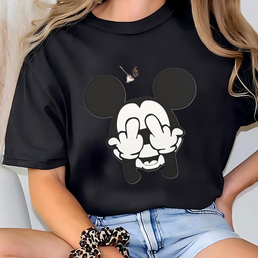 Retro Funny  Baby Tee, Classic Baby Tee, Y2k 90s Style Mouse Tee, Funny Girls Land Trip Shirt T-shirt
