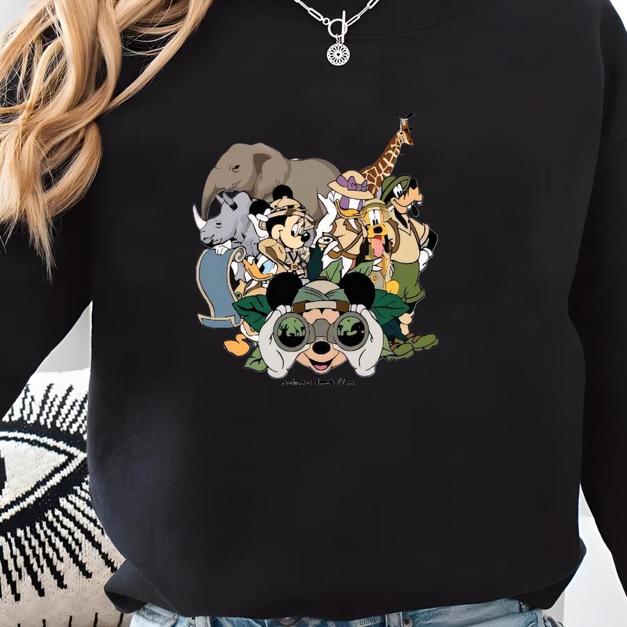Vintage Animal Kingdom Sweatshirt, Funny And Friends Crewneck, Retro Safari Mode Sweater Sweatshirt