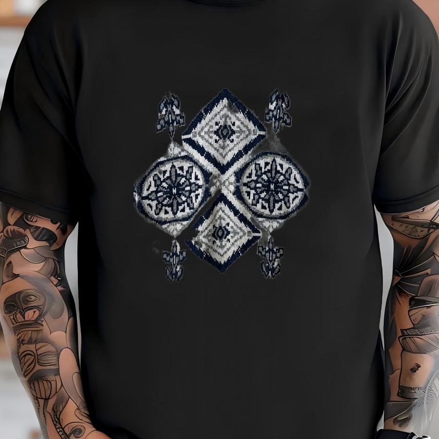 Armand Thiery Sweater Crazy Pattern Knit White Made In France Small T-shirt