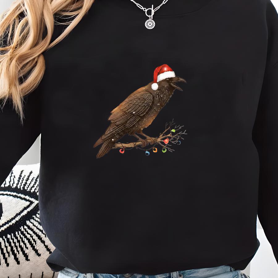 Black Bird Graphic Sweatshirt: Funny Crow F-caw-f Hoodie Sweatshirt