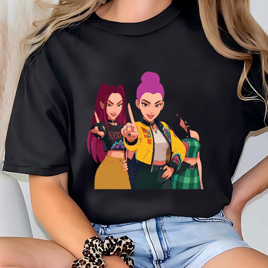 Huntrix Sings Golden Kpop Demon Hunters Toddler Shirt, Youth Music Graphic Tee, Anime And Pop Culture Outfit, Fun Kpop Inspired Shirt T-shirt