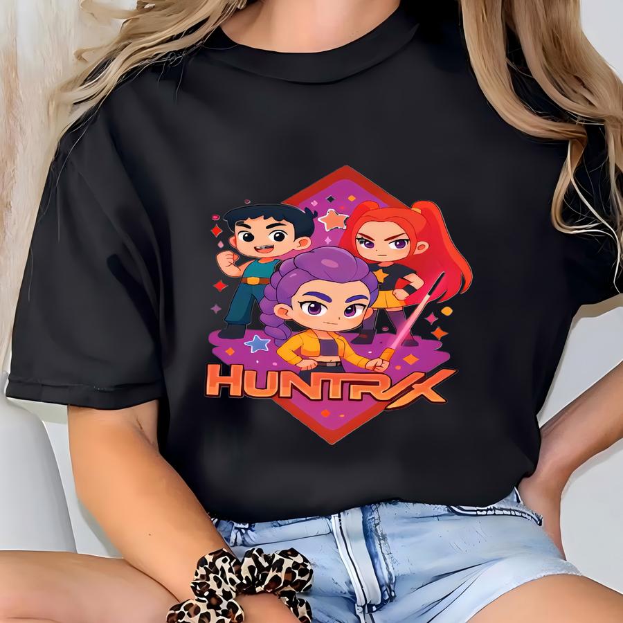 Huntrix Toddler Sweatshirt, Youth Kpop Inspired Hoodie, Cool Demon Hunter Character Outfit, Pop Culture Streetwear For Kids T-shirt
