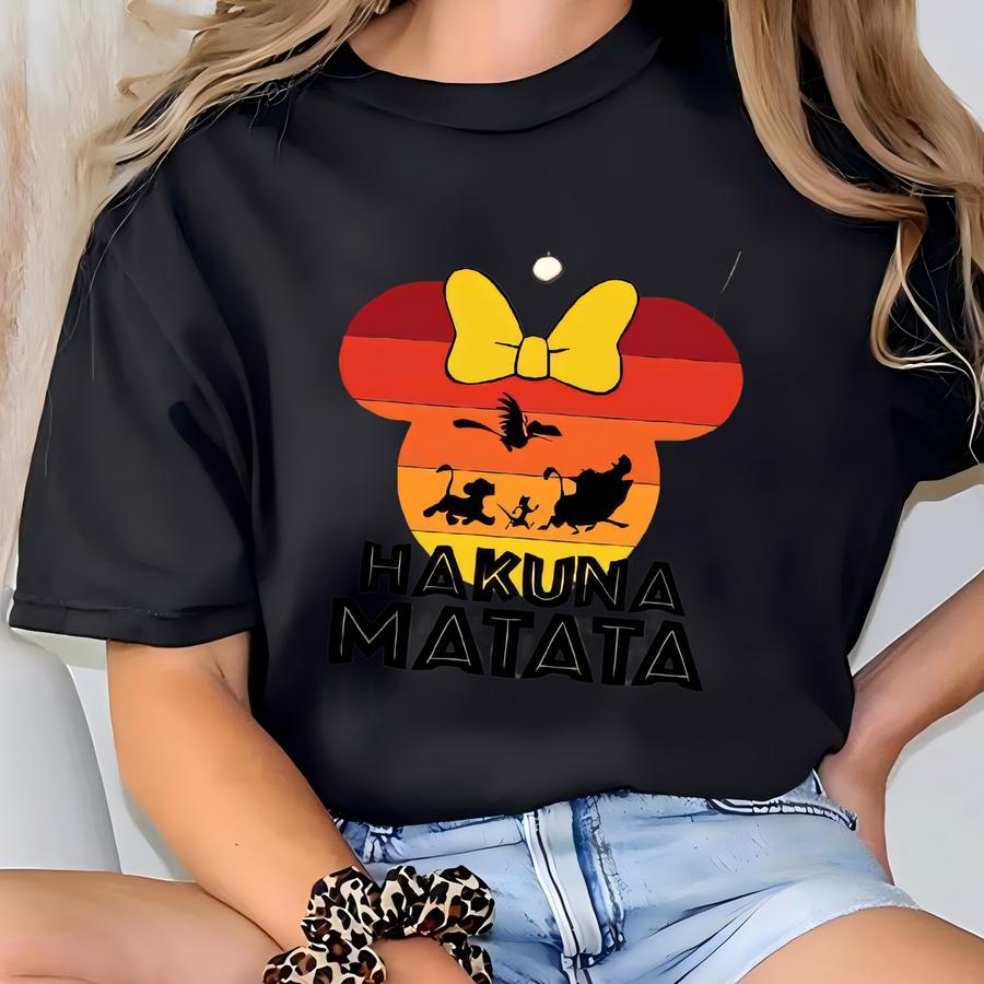 Hakuna Matata  ® Shirt, Vintage Cartoon Duo Shirt, Inspired Graphic Shirt, Playful Character Vibes Shirt T-shirt