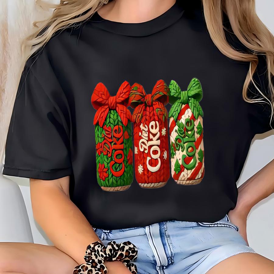 Diet Coke Christmas Toddler Shirt, Youth Holiday Tee, Fun Soda Inspired Christmas Outfit, Cute Festive Drink Graphic Shirt For Kids T-shirt