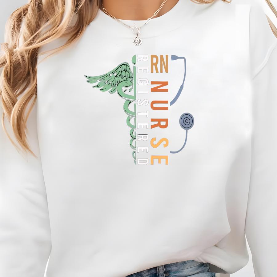 Rn Nurse Registered ® Shirt, Proud Healthcare Professional Shirt, Registered Nurse Graphic Shirt, Modern Medical Life Shirt Sweatshirt