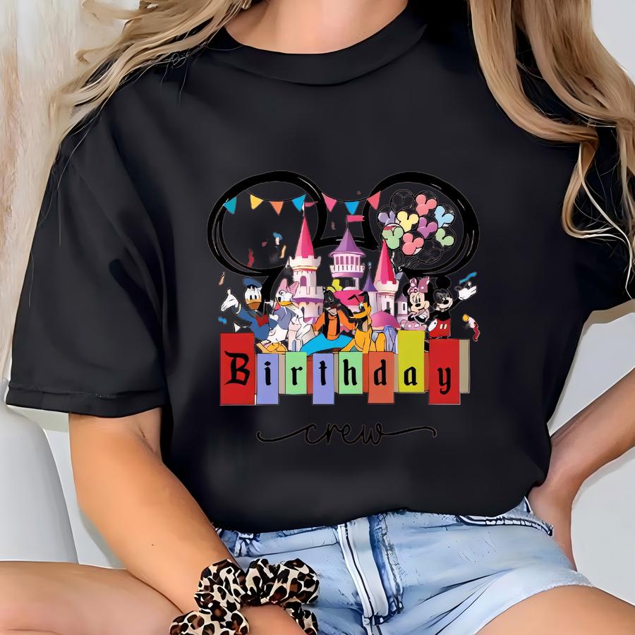 Mouse Birthday Matching Shirt, Fun Cartoon Graphic Shirt, Retro Party Shirt, Playful Character Duo Shirt, Birthday Shir T-shirt