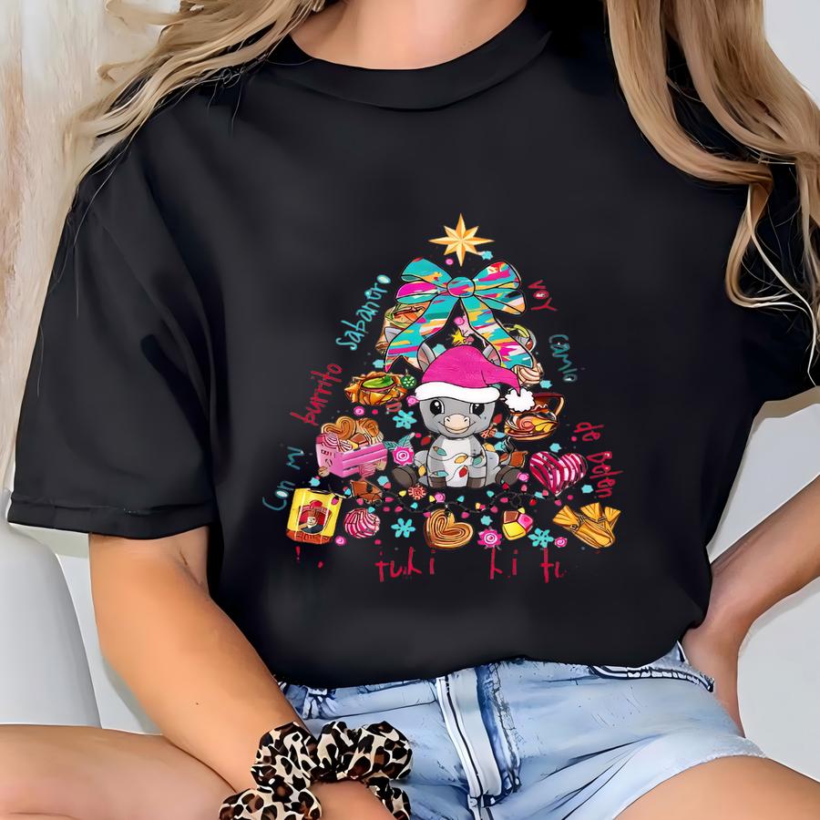 Mi Burrito Sabanero Sweatshirt, Mexican Christmas Tshirt, Feliz Navidad Sweater, Tuki Tuki Donkey Tee, Latino Xmas Cloth, Chocolate Abuelita T-shirt