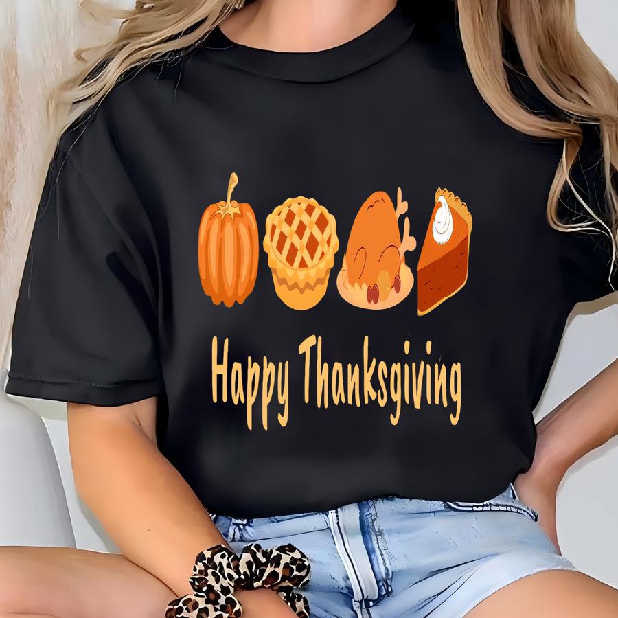 Happy Thanksgiving Sweatshirt, Pumpkin Season, Thanksgiving Fall Sweatshirt, Cute Turkey Shirt,thanksgiving Gifts,family Thanksgiving Hoodie T-shirt