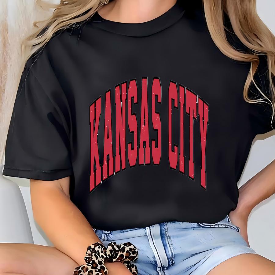 Kansas City Football Crewneck, Kansas City Retro Football Sport Sweatshirt, Kansas City Football Clothing, Kansas City Football Game Sweater T-shirt