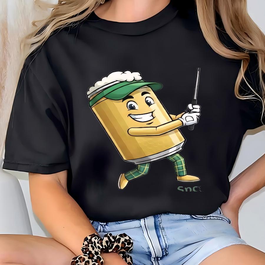 Golfing Beer Can Towel, Funny Towel For Golfer, Gift For Golf Lover, Golf Accessory For Men And Women, Unique Golfing Towel T-shirt