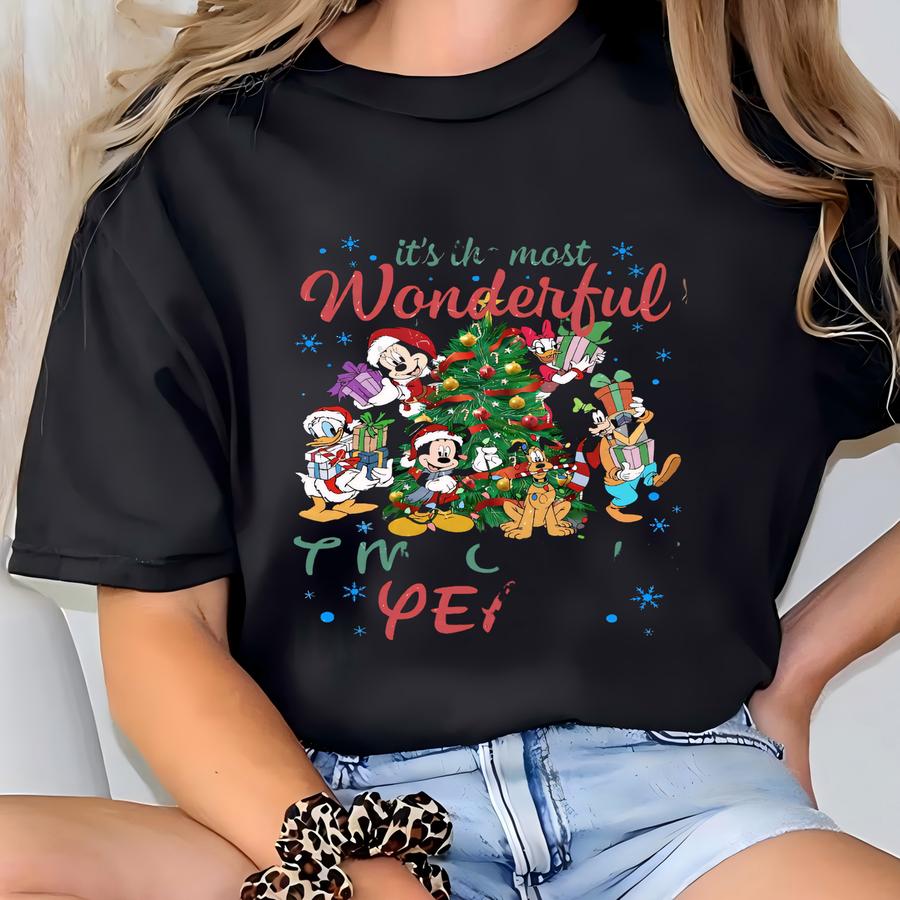 Vintage Its The Most Wonderful Time Of The Year Shirt,  And Friends Christmas Tshirt, Retro Holiday Party Shirt. T-shirt