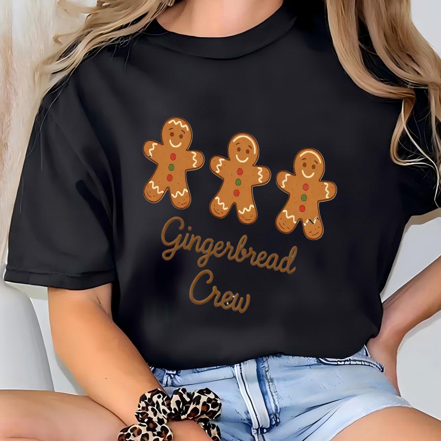 Cute Gingerbread Crew Shirt, Gingerbread Christmas Cookies Sweater, Baking Sweatshirt, Funny Holiday Gift For Bakers, Bakery Worker T-shirt