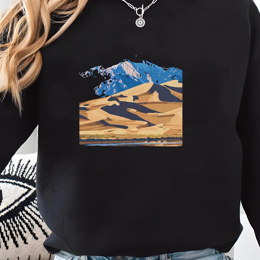 Great Sand Dunes National Park Hoodie Colorado Shirt Granola Girl National Park Gift Rocky Mountains Desert Hiking Shirt Sweatshirt