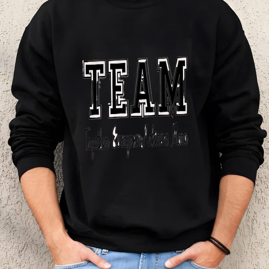 Pocket Team Sweatshirt, Motivational Sweatshirt, Teacher Team Sweater, Minimalist Team Sweatshirt, Office Team Sweatshirt, Together Everyone Sweatshirt
