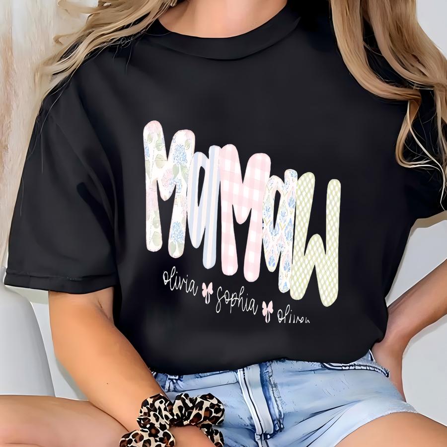 Custom Mamaw Sweatshirt, Gift For Mamaw, Personalized Mamaw Sweater, New Mamaw Gift, Grandkid Names T-shirt