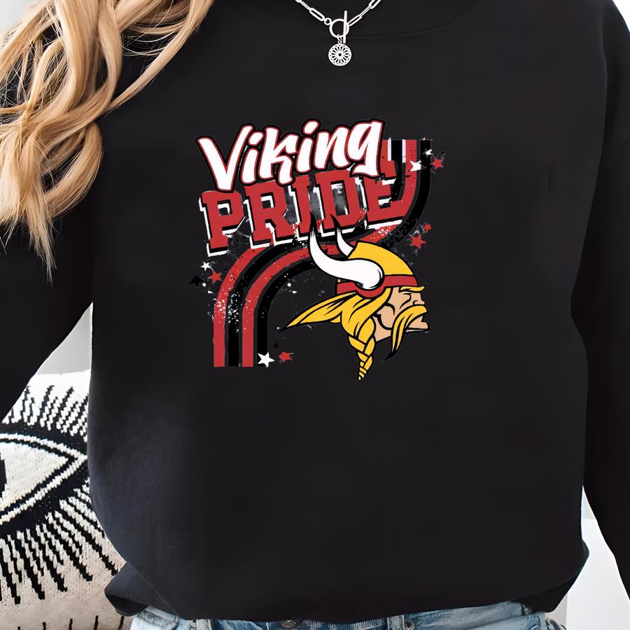 Viking Shirt School Spirit Shirt Football Mom Shirt Vikings Gift Football Tshirt Sports Mascot Mom Dad Shirt Football Tees Sweatshirt