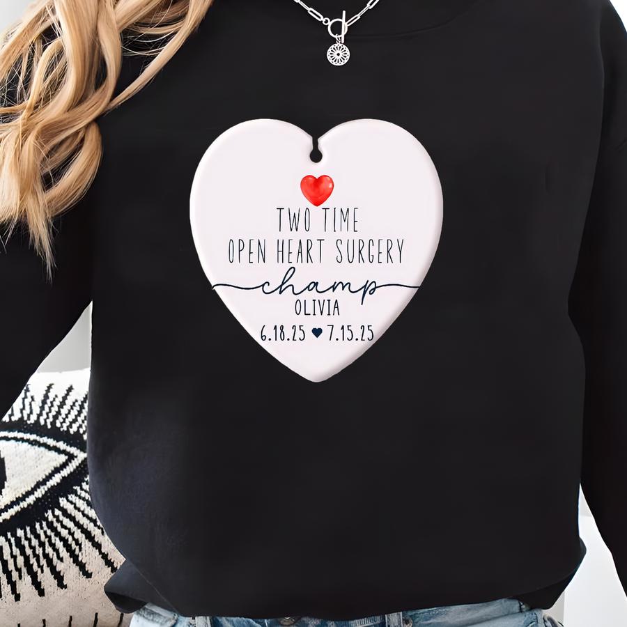 Heart Warrior Ornament Heart Surgery Christmas Ornament Hlhs Ornament Heart Warrior Family Ornament Heart Surgery Ornament Chd Ornament Sweatshirt