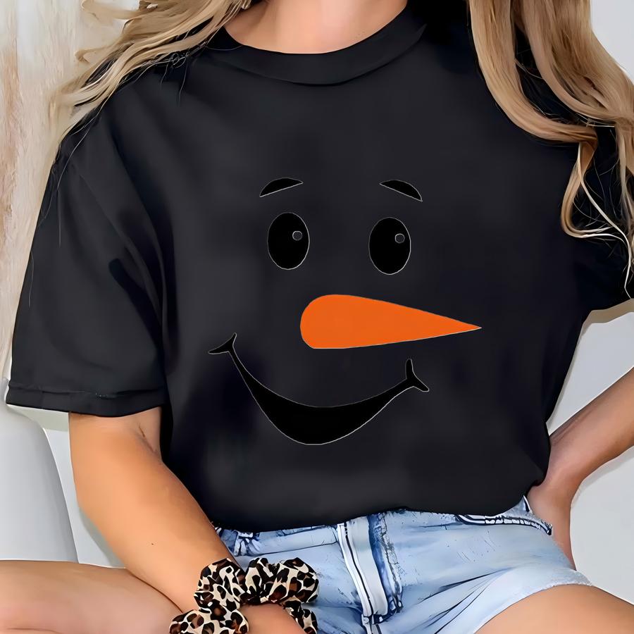 Christmas Snowman Face Sweatshirt,matching Family Holiday Hoodie, Christmas Snowman Sweatshirt, Family Chrismas Sweatshirt, Christmas  T-shirt