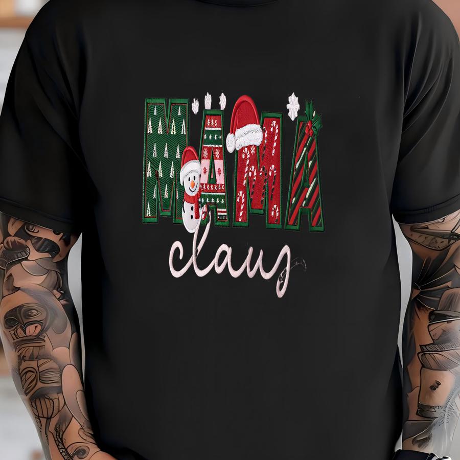 Christmas Mama Shirt, Mama Claus Sweatshirt, Merry Christmas Sweatshirt, Christmas Shirt,christmas Gift For Mama,mama Sweatshirt Shirt