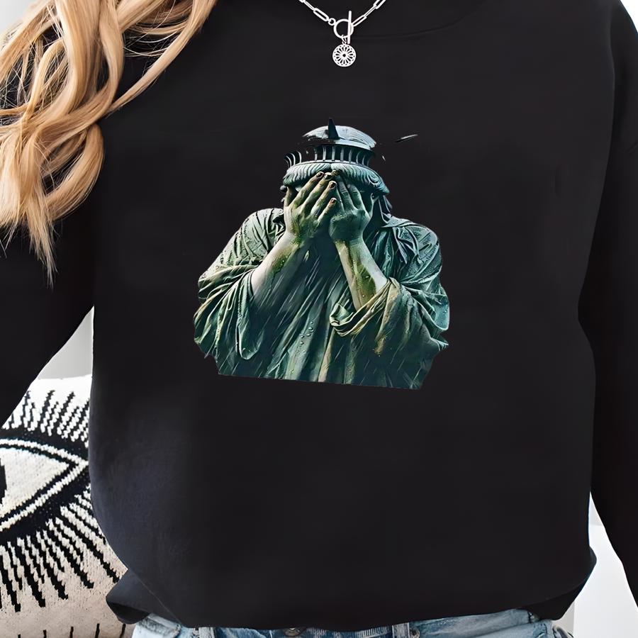 Sad Statue Of Liberty Hoodie, Hoodie, Support Women's Rights Gift, Equal Rights Hoodie, Activist Hoodie, Usa Protest Gear Gift Sweatshirt