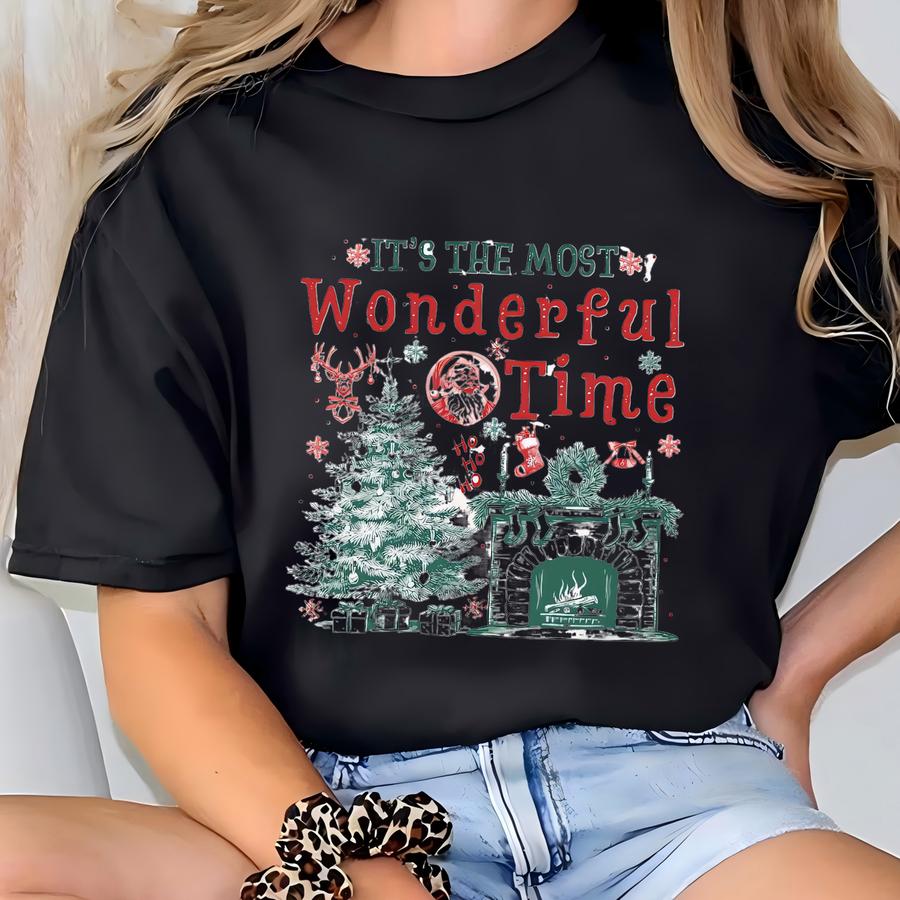 Vintage Christmas Sweatshirt: It's The Most Wonderful Time Of The Year, Retro Christmas Aesthetic, Christmas Shirt T-shirt