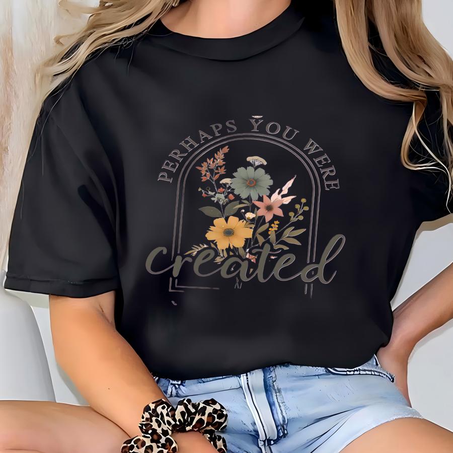 ® Perhaps You Were Created For Such A Time As This Shirt, Bible Verse Shirt, Esther 4:14, Womens Christian Tee, Cute Religious T-shirt