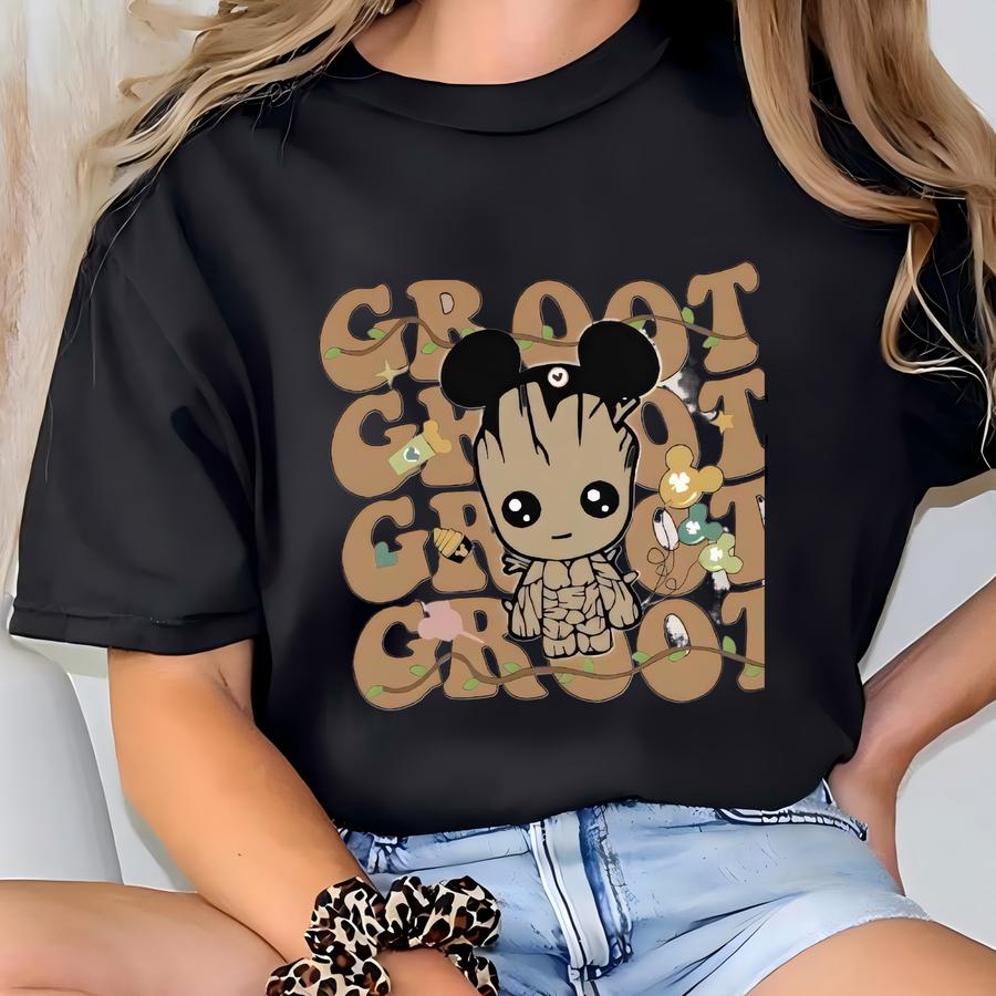 I Am Groot Sweatshirt: Wdw Land Trip 2025 Tee, Two-sided Guardians Of The Galaxy Hoodie, Baby Groot Shirt T-shirt