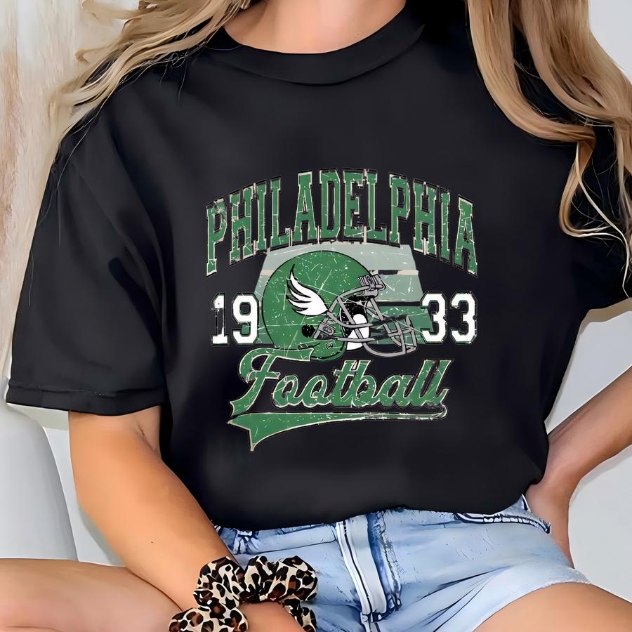 Philadelphia Football Vintage Style Hoodie T-shirt