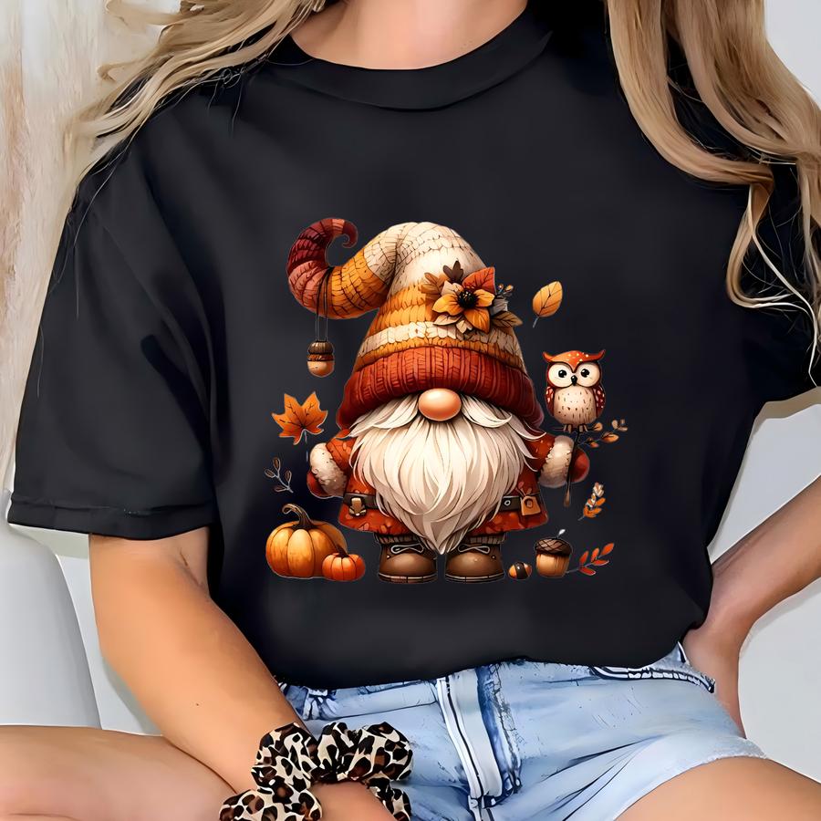 Fall Gnomes Sweatshirt, Thanksgiving Vibes Shirt T-shirt