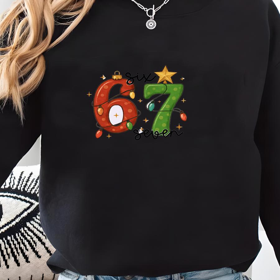 Funny 2025 Custom Teacher 6 7 Christmas Ornament, Custom Teacher Christmas Ornament, Teacher Christmas Gift, Thank You Teacher Gift Sweatshirt