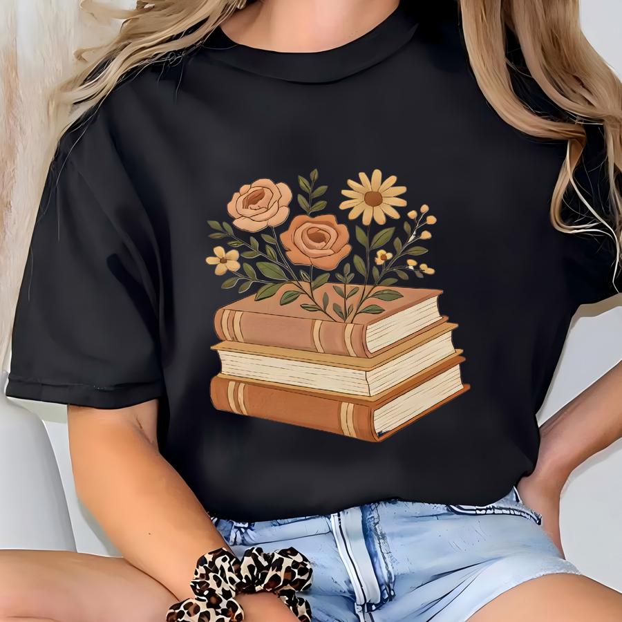 Just One More Chapter Sweatshirt, Floral Bookish Hoodie, Bookworm Crewneck, Book Club Apparel, Reading Tee, Book Lover Gift T-shirt