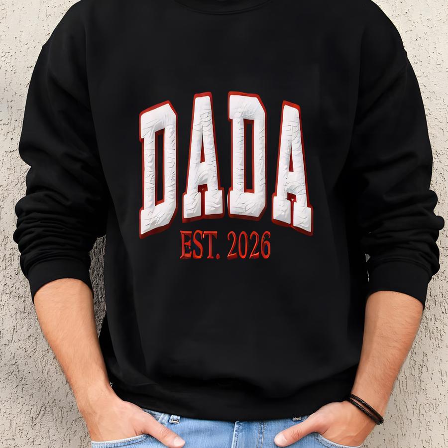 Yarn Matching Mama And Dada Christmas Sweatshirt, Custom New Parents Fluffy Hoodie, Pregnancy Announcement Tee, Mom Dad Matching Sweatshirt