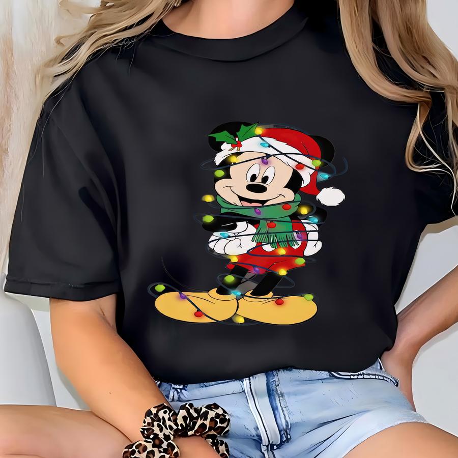 ® And Mouse Couples Christmas Lights Hoodie,'s Very Merry Xmas Party Shirt,land Holiday Gift T-shirt