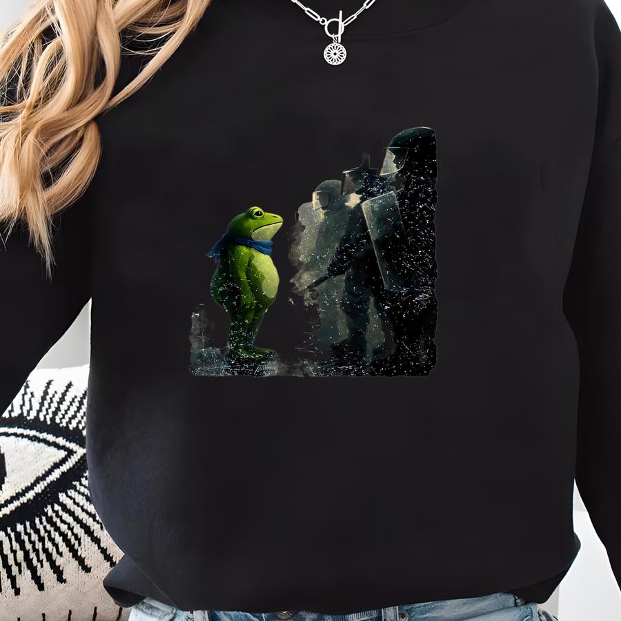 Portland Frog Protest Resist Sweatshirt, Political Shirt, Protest Tshirt, Freedom Frog Shirt, Tee, Funny Activist Hoodie Sweatshirt