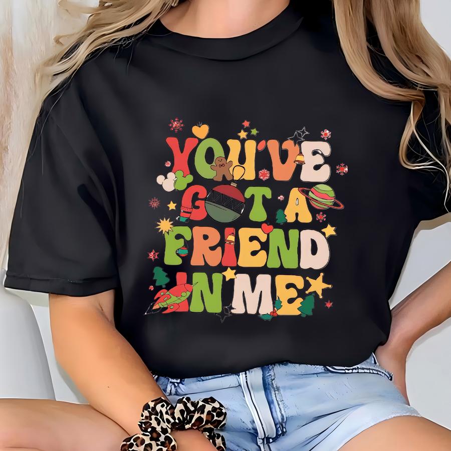 You've Got A Friend In Me Sweatshirt, Family Xmas Hoodie,pooh Bear Tigger Xmas Sweat, Christmas Matching Shirt,pic414 T-shirt