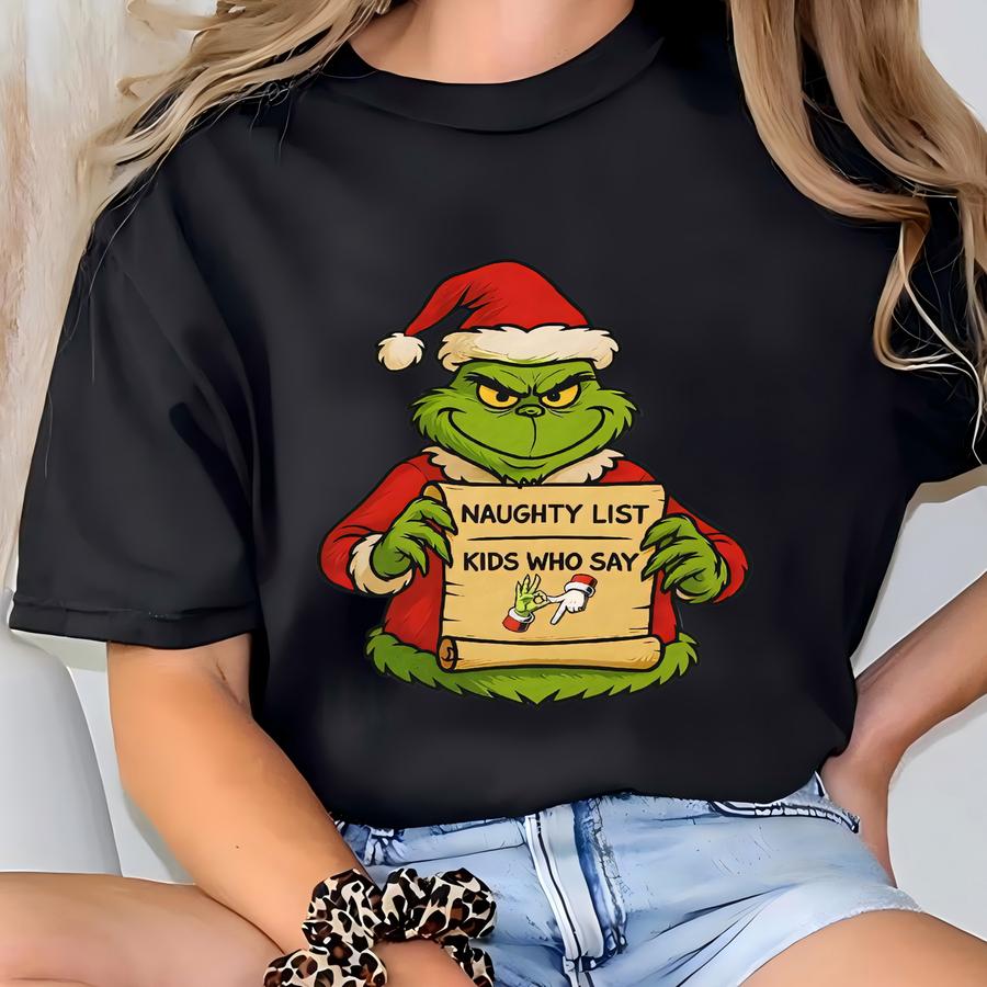 Naughty List Six Seven Meme Christmas Sweatshirt, Viral Funny 6 7 Christmas Shirt, Internet Joke, Christmas 6 7 Christmas Movie Shirt T-shirt