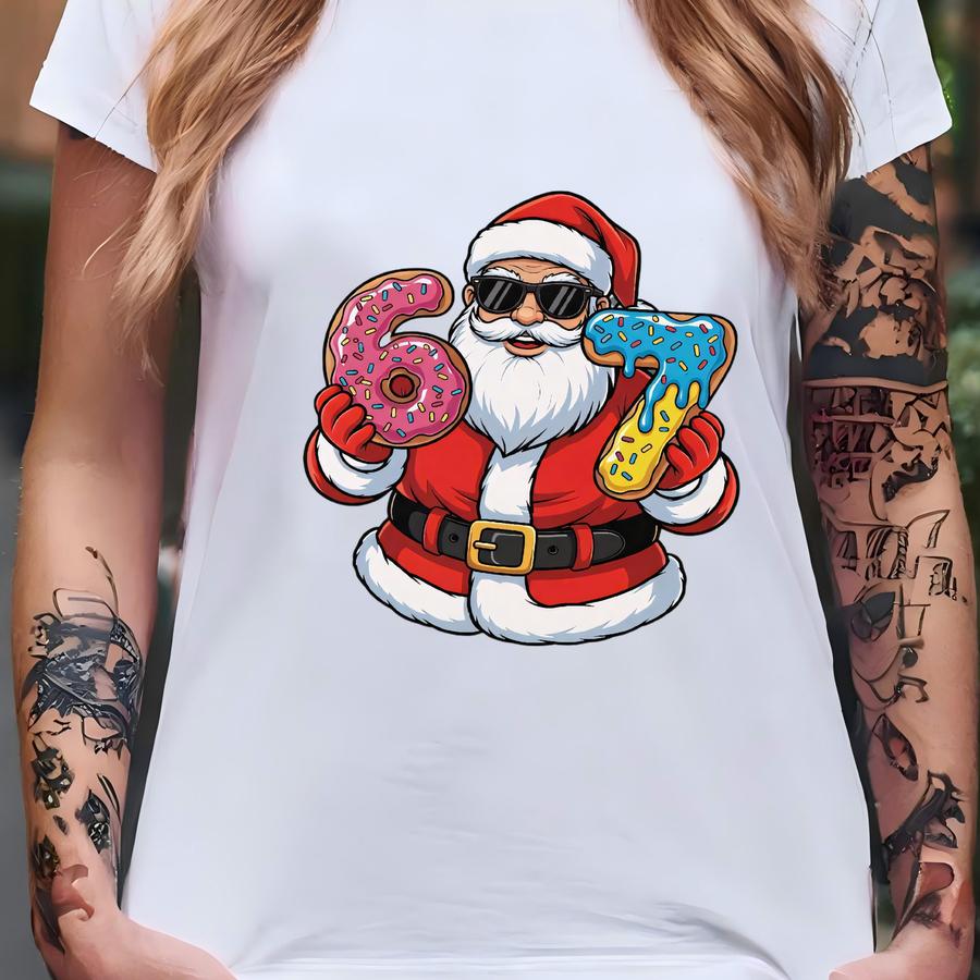 Funny Santa Six Seven Christmas Shirt: Cool Santa Donut 67 Holiday Sweatshirt T-shirt Funny Santa Six Seven Christmas Shirt: Cool Santa Donut 67 Holiday Sweatshirt T-shirt