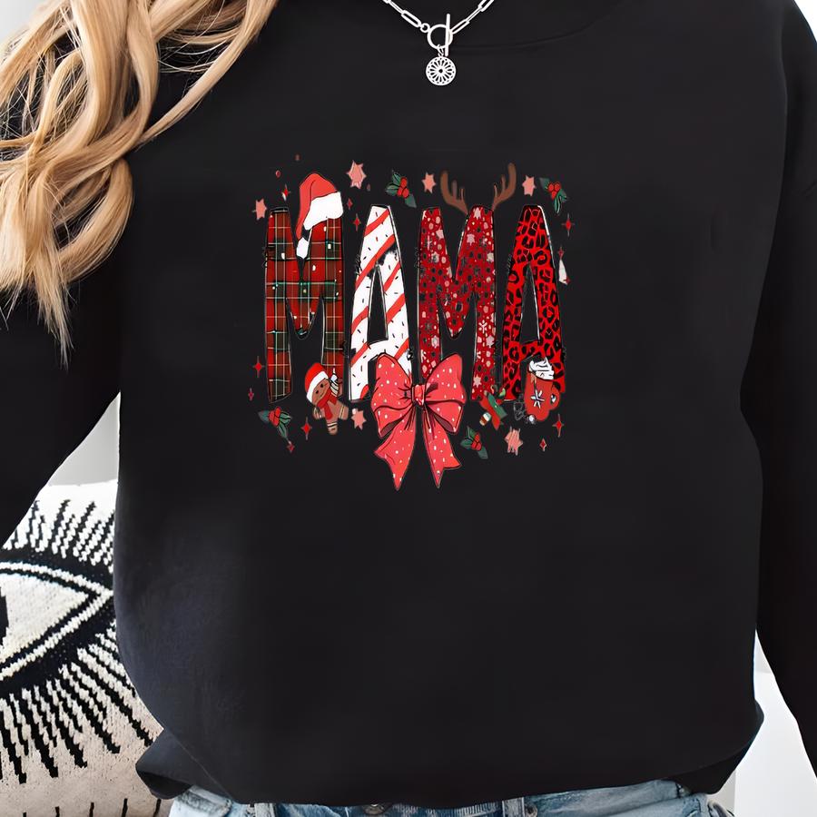 Custom Christmas Mama Sweatshirt, Christmas Grandma Hoodie, Custom Children Names Xmas Sweatshirt, Christmas Mom Shirt, Christmas Gift Sweatshirt