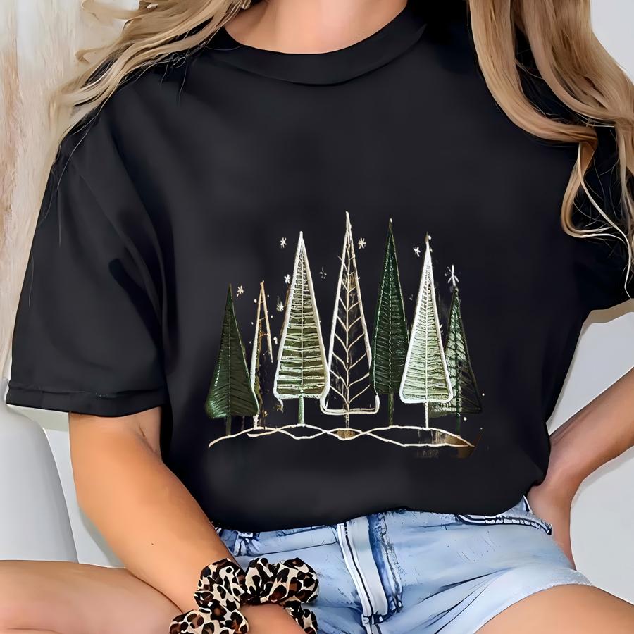 Christmas Tree Sweatshirt, Winter Trees Y Shirt, Xmas Season Gifts T-shirt